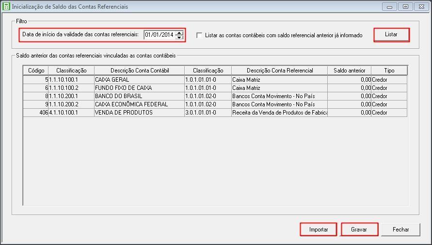 4 GERANDO LANÇAMENTOS PARA AS CONTAS REFERENCIAIS; 4.