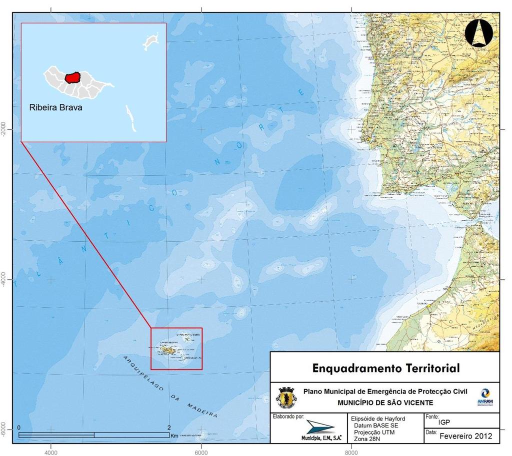 Mapa 1 Enquadramento Territorial O PMEPCSV tem como objetivo, fazer face a todas as situações recorrentes da manifestação dos riscos Naturais Tecnológicos ou Mistos: Riscos Existentes na área
