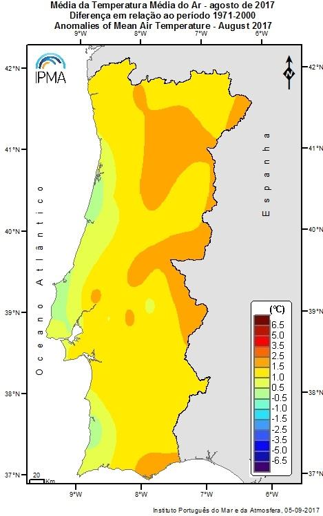 ar e anomalias da temperatura média,