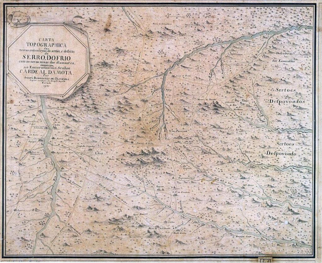 MAPA 10 Carta Topographica das Terras entremeyas do sertão e destrito do