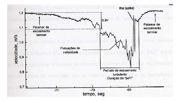 Reynolds descreveu ainda a transição do escoamento laminar ao turbulento, conforme mostra a figura anterior, embora não entendesse como ocorresse e qual intensidade de perturbação causava a transição.