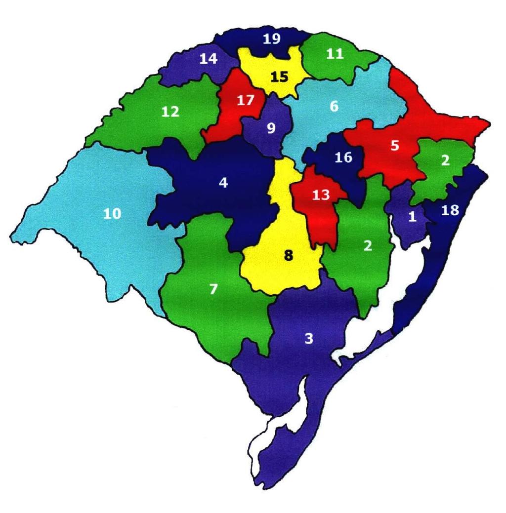 Mapa das Coordenadorias Regionais de Saúde CRS / 19 NURESC 1ªCRS-Porto Alegre 2ªCRS-Porto Alegre 3ªCRS-Pelotas 4ªCRS-Santa Maria 5ªCRS-Caxias do Sul 6ªCRS-Passo Fundo 7ªCRS-Bagé 8ªCRS-Cachoeira do