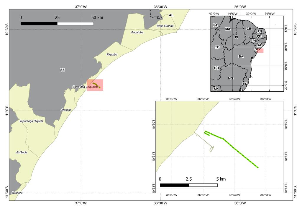 I.INTRODUÇÃO Foi executado o estudo da modelagem das possíveis alterações da morfologia costeira ao longo das tubulações do gasoduto, da adutora e do emissário, os quais serão implantados na praia do