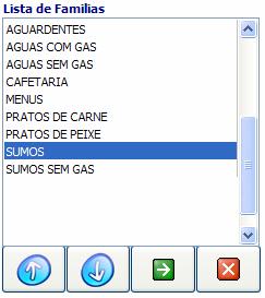 Para escolher uma família, o utilizador deverá de clicar na tecla onde pode visualizar o nome da família seleccionada. Ao clicar nessa opção, poderá visualizar a Fig. 4. (Fig.