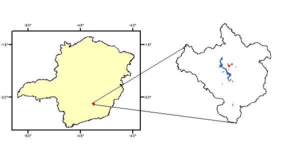 Contexto geográfico-geológico local O Município de Conselheiro Lafaiete localiza-se na mesorregião Metropolitana de Belo Horizonte do Estado de Minas Gerais, a 96 km de Belo Horizonte.