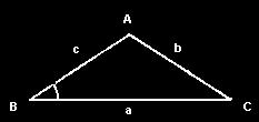 AB é o cateto adjacente ao ângulo B.