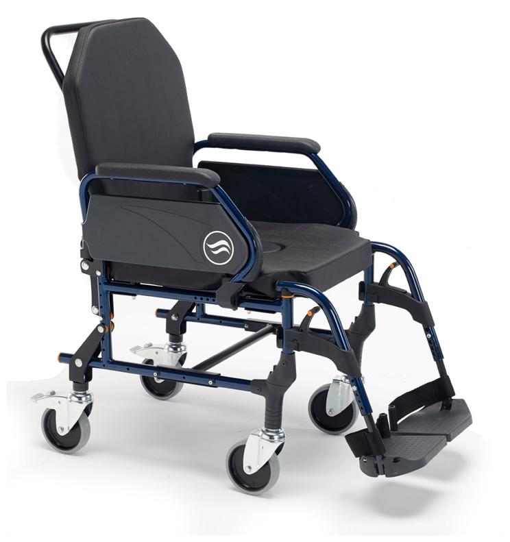 Breezy 3002A Encosto Standard e rodas de 125 mm Referência: 3002A Cadeira de aço com