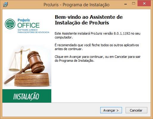P á g i n a 3 1.2 Instalação do ProJuris 8 Instalador Projuris 8 http://download.projuris.com.br/instaladorpj8/instalarprojurisoffice.