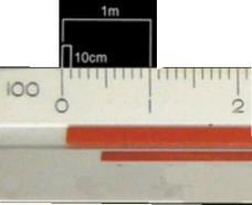 Uso do Escalímetro (1:100) Dentro de 1,00 m, existe 10 divisões iguais, ou seja 1/10 de 1,00 metro para cada