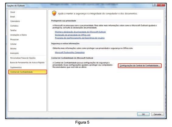 Configuração para Assinatura Digital utilizando Outlook 2010 6 5.