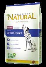 Fórmula Natural Super Premium Cães CÃES FILHOTES PORTE MÉDIO E GRANDE DISPONÍVEL NA VERSÃO 14,0 kg PORTE MÉDIO E GRANDE 2,5 kg 14,0 kg 20,0 kg 15,0 kg Umidade/Humedad/Moisture (Máx.