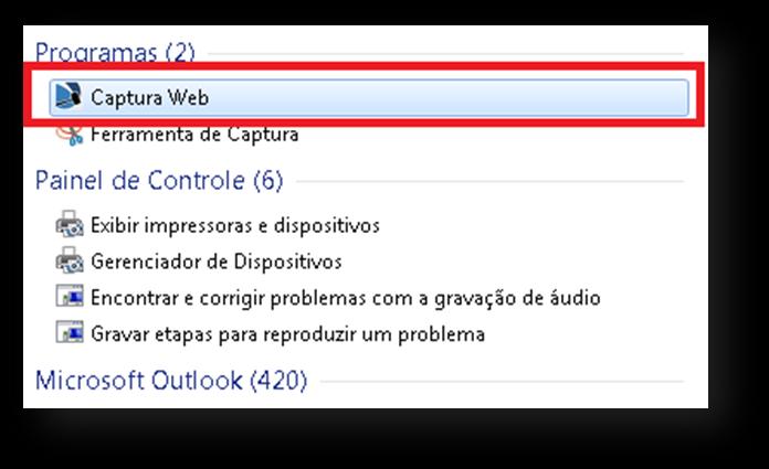 3. Parametrização Acessar o programa Captura no computador ou