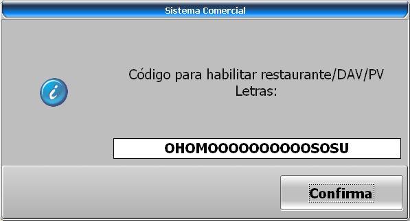 Porém este módulo somente será liberado após repasse a Digisat do CNPJ da empresa, a qual deve estar enquadrada no Ramo de Atividade ou Contrato Social como Restaurante e conseqüente liberação do