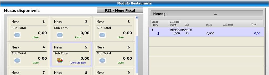 Para registrar quantidade diferente de 1 (um) ou atribuir desconto/acréscimo, é necessário proceder como na tela principal de venda do Sistema Comercial G4, ou seja, primeiro indicar a quantidade ou