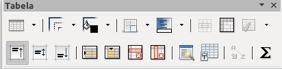 Você também encontra todas as opções de formatação através da barra de menus (Tabela) Formatação da Tabela A barra de formatação de tabelas contém os