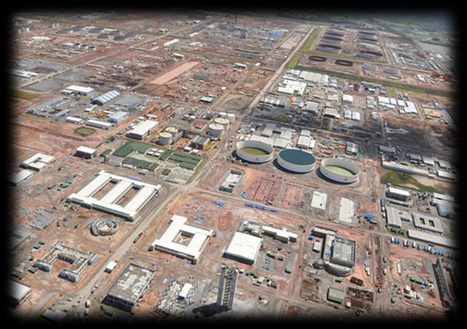 RNEST Refinaria Abreu e Lima Parque de refino projetado para a produção de óleo diesel, GLP, coque, nafta e enxofre.