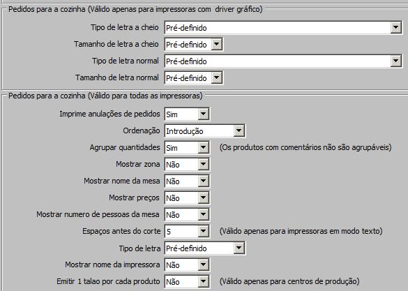 4. Opções de impressão Os pedidos para centros de produção podem conter algumas configurações, para simplificar ou tornar mais completo o pedido.