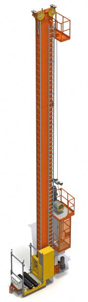 Os equipamentos automáticos instalados garantem um elevado fluxo de mercadoria por hora, ao localizar e extrair paletes das estantes com grande rapidez e sem cometer erros O interior do armazém Dos