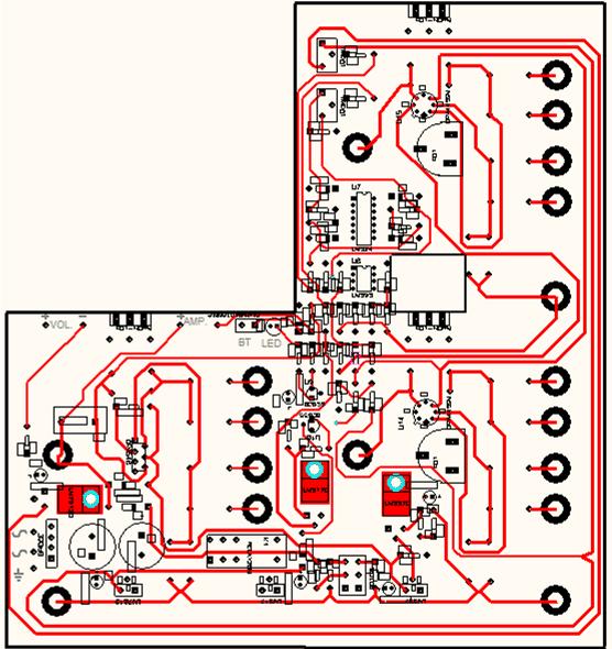 Figura 9: Visão Inferior da placa de circuito Impresso A pinagem dos CIs