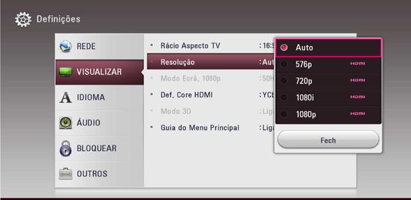 A ligar 13 Conectar um Amplificador y Se a sua TV não aceitar a resolução definida no leitor pode definir a resolução para 576p da seguinte forma: 1. Pressione B para abrir a bandeja do disco. 2.