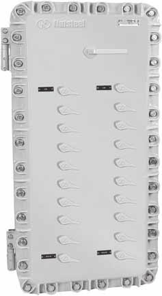 Aplicações Painel à prova de explosão para alimentação, distribuição e proteção de circuitos elétricos. Usado em áreas onde há risco de explosão.