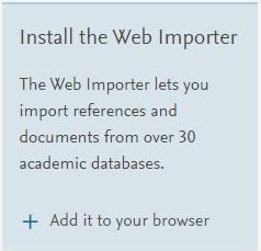 Web Importer 13 Na aba Feed, há informações sobre o Web Importer.