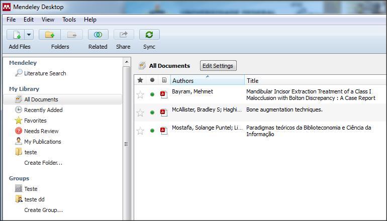 Sincronizar conta 34 O ícone em destaque sincroniza a versão desktop com a versão on-line.