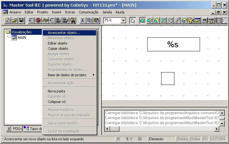 4.5 Adicionando novas telas - Para adicionar uma nova tela clicar com o botão direito