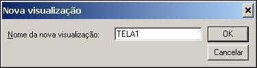 - Inserir um nome para a visualização e clicar em OK. - Uma nova tela será criada.