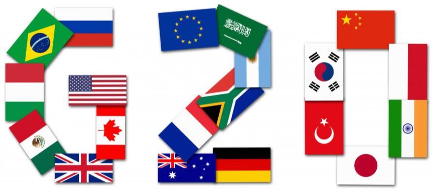 O que é o G20, países membros, objetivos do grupo, reuniões, maiores economias do mundo O que é O G20 (Grupo dos 20) é um grupo constituído por ministros da economia e presidentes de bancos centrais