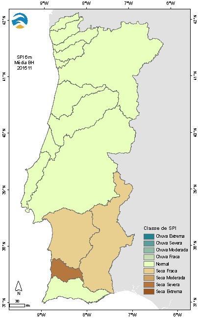 2.2 ÍNDICE DE SECA SPI O índice SPI (Standardized Precipitation Index- Índice padronizado de precipitação) quantifica o déficit ou o excesso de precipitação em diferentes escalas temporais, que