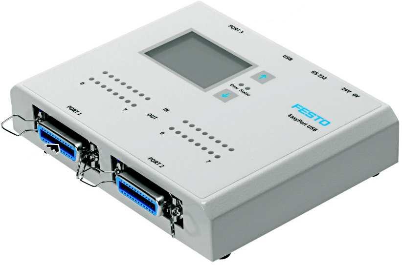 Saída Digital Manômetro Analógico Leitura até 1 bar Válvula Manual Controle do circuito do fluído Easyport: Placa de aquisição de dados Festo