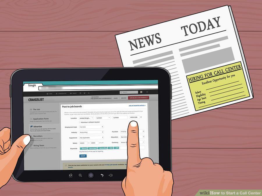 3. Expanda o seu Call Center Contrate funcionários adicionais. Anuncie em seu jornal local.