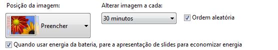 de fundo, você pode variar o visual da área de trabalho, com uma exibição de slides com suas fotos favoritas.