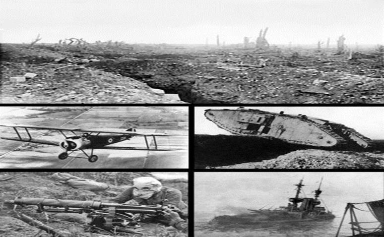 2.2 A Guerra de Trincheiras (1915-1918) Grandes perdas nos dois