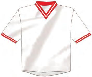 ARSENAL 1957 1958 1957 1960 O Arsenal abandona o estilo camisa de rúbgi, com gola polo e botões, e passa a vestir camisas mais leves, de algodão. A gola da camisa fica no formato V.