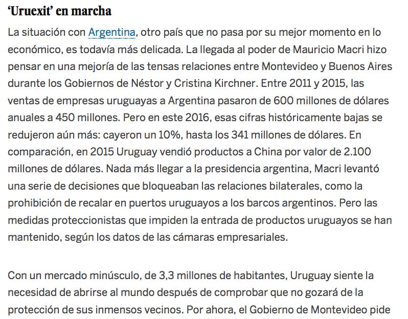 O Uruguai e o Mercosul: entre a integração económica e as