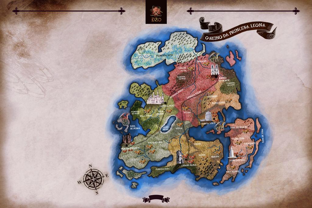 O MAPA DO REINO O seriado conta com um mapa propio, o que é muito comum nos livros do gênero, como, Senhor dos Anéis ou Game of Thrones.