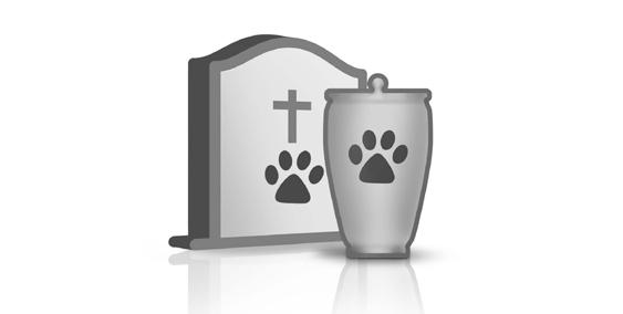 Assistência funeral ao animal (sepultamento / cremação) Em caso de falecimento do animal de estimação, esta cobertura garante as despesas de organização de seu