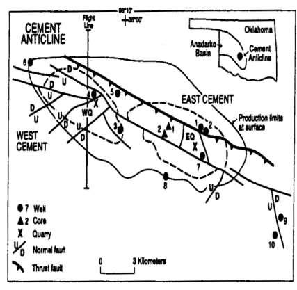 Anomalias magnéticas em meio continental Sulfitos de ferro (ex: pyrrhotite) necessitam condições químicas redutores (ph>11) que podem ser geradas pela presença ou migração de petróleo.