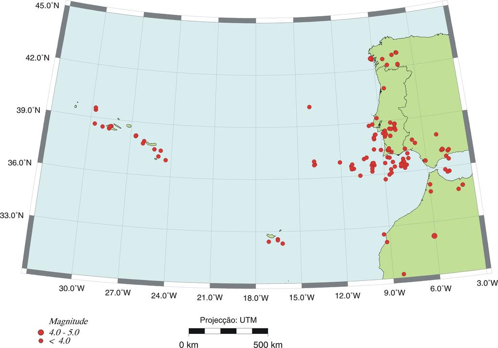 Mapa de sismicidade Açores-Madeira-Gibraltar registada pela Rede Sísmica Nacional no período de 211/ 2/ 1-211/ 2/ 28.