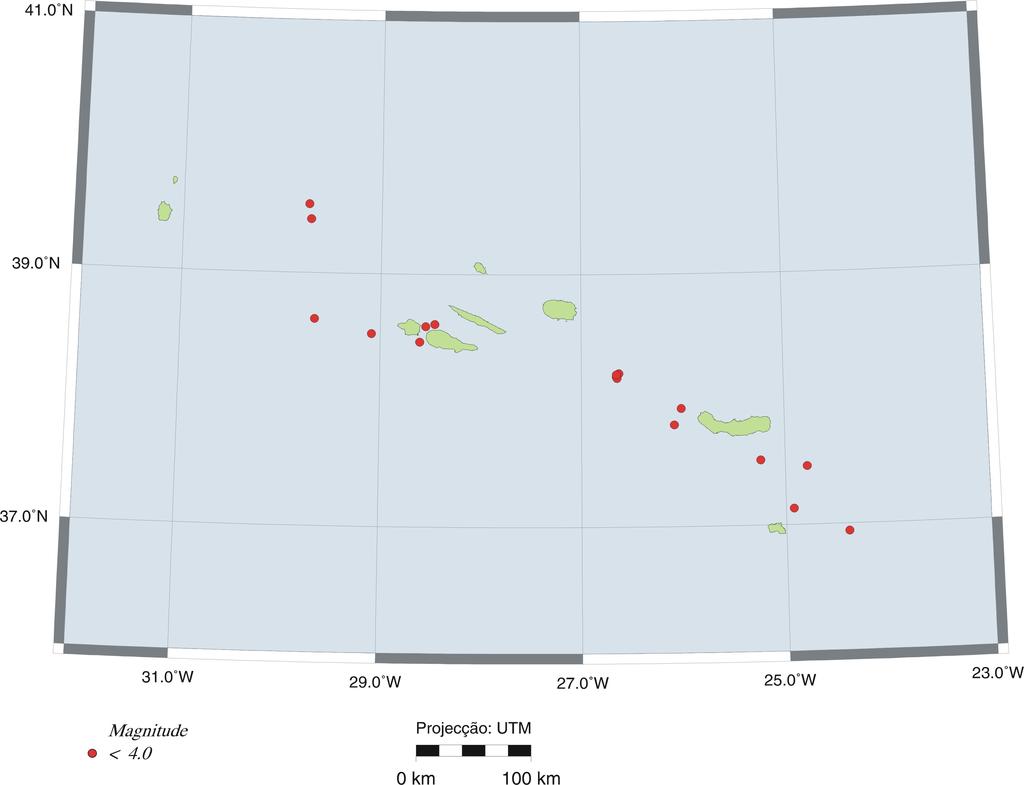 Resumo da Sismicidade - Açores O mês de Fevereiro de 211 caracterizou-se como um mês de baixa sismicidade nos Açores.