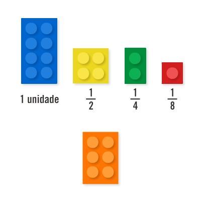 Questão 11 Observa os diferentes blocos de construção representados na imagem. Considera para unidade o bloco azul.