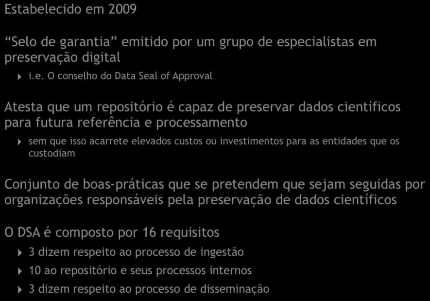 Estabelecido em 2009 Selo de garantia emitido por um grupo de especialistas em