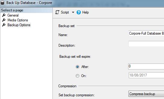 Compressão de dados Disponível a partir do SQL Server 2008 BACKUP DATABASE Exemplo