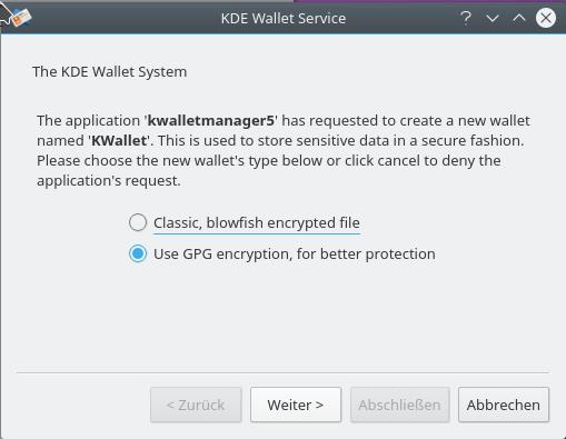 Encriptação por Blowfish O KWallet guarda estes dados importantes para si num ficheiro altamente encriptado, acessível por todas as