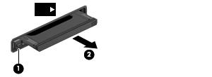 Introduzir uma placa PC Card CUIDADO: Para evitar danificar o computador ou as placas de suporte externas, não insira uma placa ExpressCard numa ranhura para PC Card.