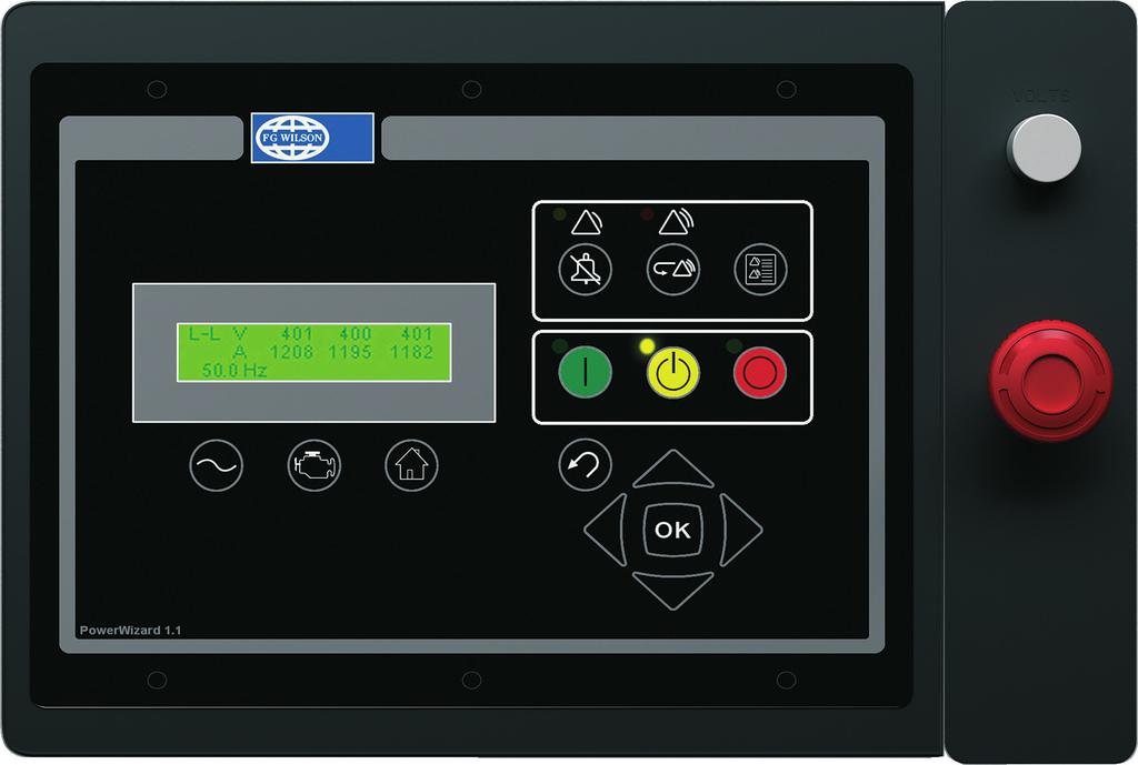 Operação e controle do conjunto gerador Um novo pacote de PowerWizard painéis de controle acompanha a nova linha de produtos 50 218 kva, a FG Wilson apresenta suas opções e flexibilidade como padrão.