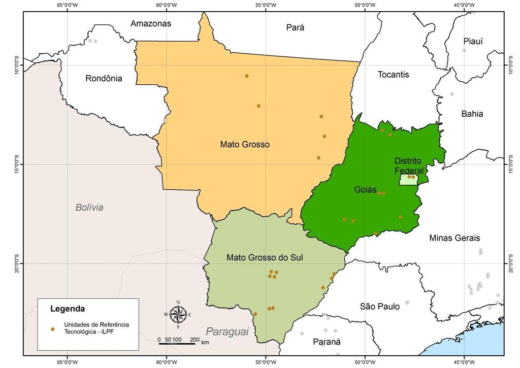 Distribuição espacial das URT s em ilpf na Região