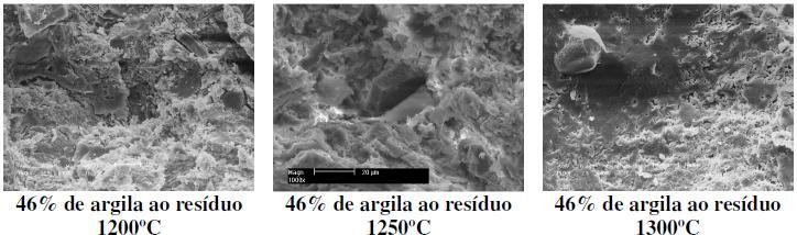argila adicionada ao resíduo, essa porcentagem foi a escolhida devido ao comportamento da porosidade aparente do material com o incremento de argila ao resíduo.
